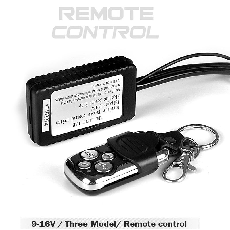 Offroad LED Work Light Bar Wire Cable Wireless Remote Control Switch