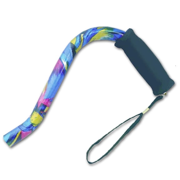Offset Adjustable Aluminum Cane Foam Grip Handle - Abstract
