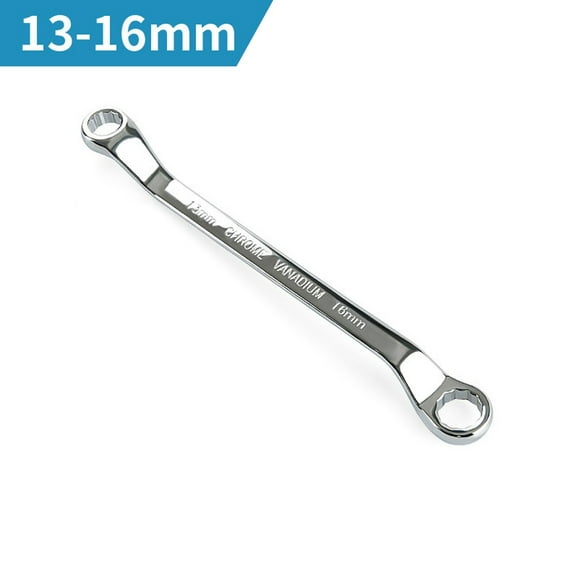 Offset Box End Wrench Hand Tools Carbon Steel Double Ring End Wrench Long Metric 45-Degree Resistance Spanners