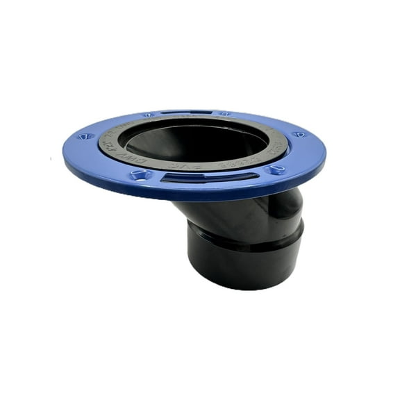 Offset Closet Flange with Adjustable Metal Ring , Fits Over 3 in. or Inside 4 in. Sch. 40 Pipe