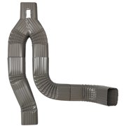 Offset Downspout Diverter for Rain Barrels 2X3, BRONZE