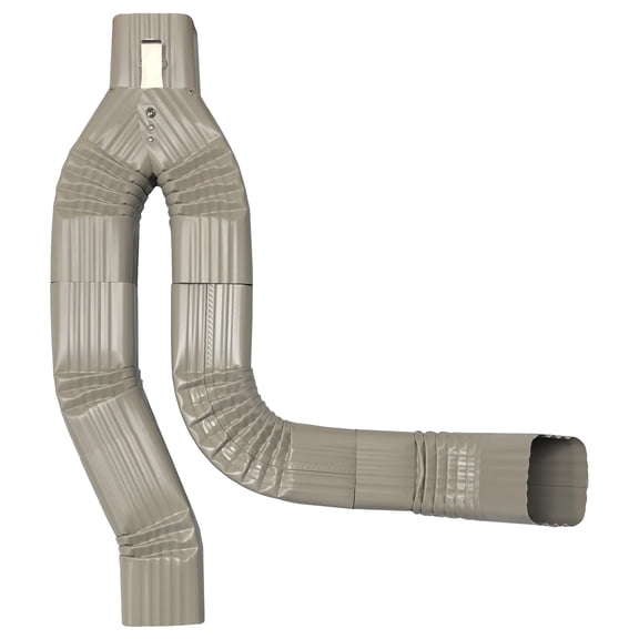 Offset Downspout Diverter for Rain Barrels (2X3, CLAY)