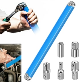 Offset Extension Wrench with 1/2Inch 1/4Inch and 3/8Inch Drive Adapter Offset Extension Wrench for Tight Space,Blue