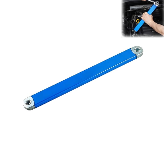 Offset Extension Wrench, Bolt Hero Wrench, 15.4" Zero-Degree Chain-Drive Extender, Extension Wrench Offset Impact with Versatile 1/4", 3/8", 1/2" Square Drive Adapters