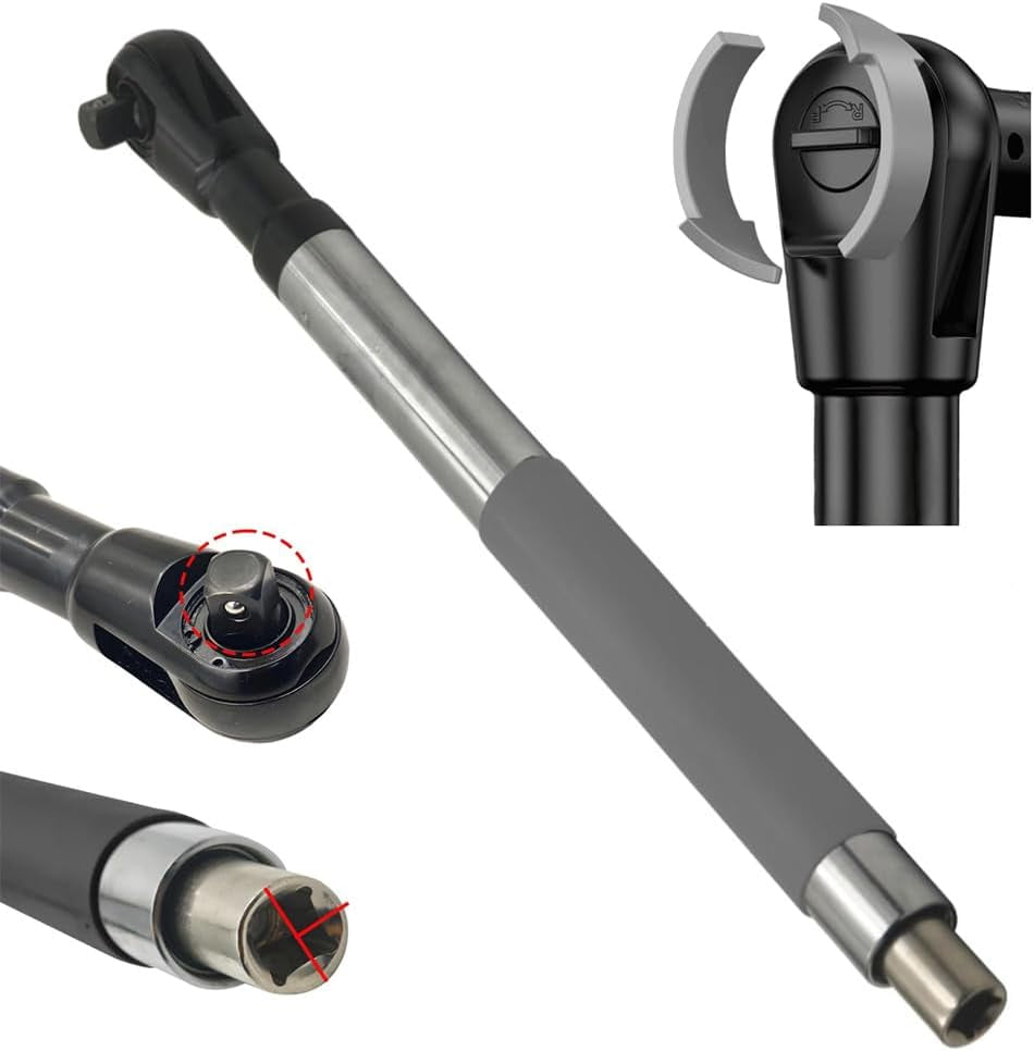 Offset Extension Wrench for Electric Drill,Impact Wrench Extender for Socket Sets, 2025 New Offset Extension Wrench Impact, 3/4‘’ Electric Drill Adapter,  Chain Drive Wrench Extender