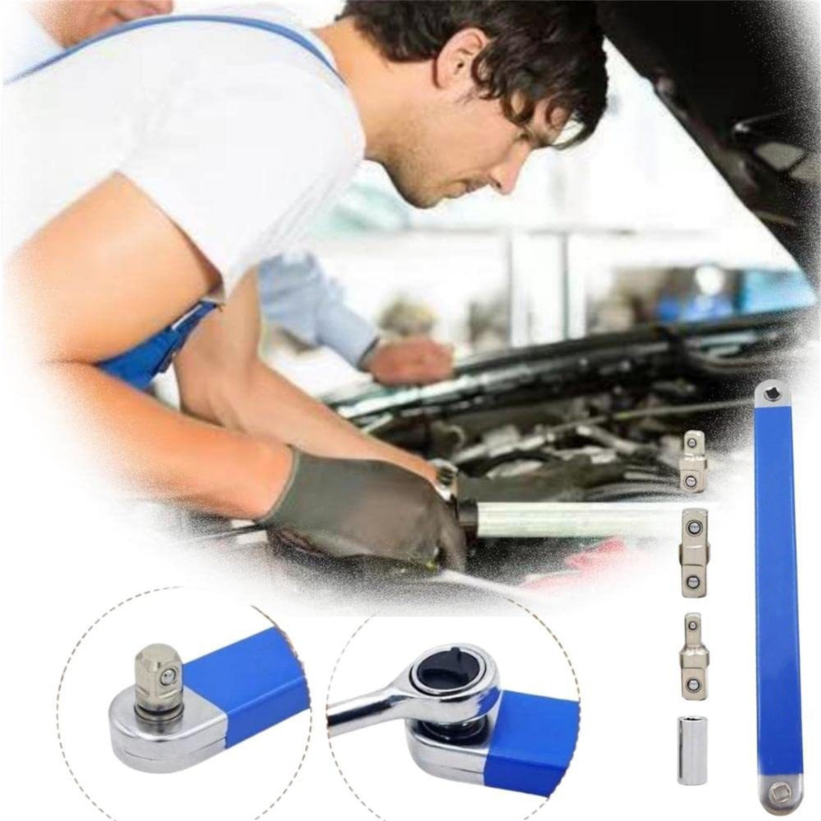 Offset Extension Wrench HighCarbon Steel Impact Socket Ratchet Wrench