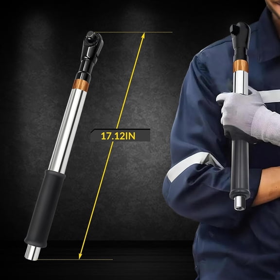 Offset Extension Wrench Impact, 1/2" Electric Offset Impact Extension Chain Drive Torque Wrench Extender Tool Set with 5 Adapters