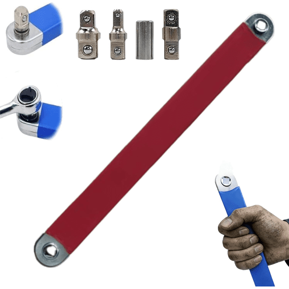 Offset Extension Wrench, Impact Ready Socket Wrench Ratchet Extender Tool Set, With 1/2",1/4" And 3/8" Drive Adapters, Tight Reach Gear Driven Extension Wrenches for Small Place(wwx)