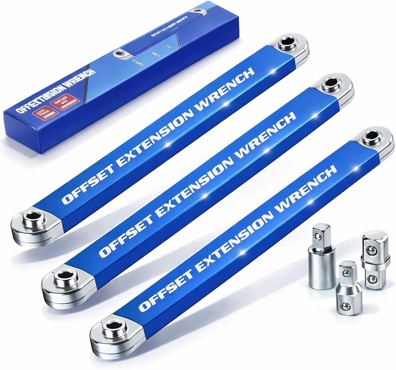 Offset Extension Wrench Set, 15-Inch Impact Ready Tight Reach Wrench ...