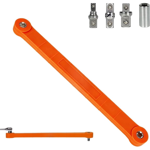 Offset Extension Wrench Set, Ratchet Extension Tool with 1/4", 3/8", 1/2" Square Drive Adapters, 1/4" Hex Socket,  Extensions Wrench for Narrow Spaces