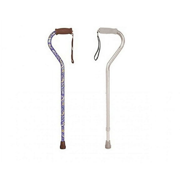 Offset Handle Cane - Amoeba Blue