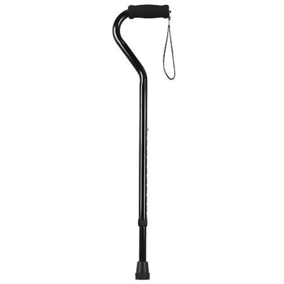 Offset Handle Walking Cane with Soft Foam Grip, Adjustable Height 30"-39", 300 lb Capacity