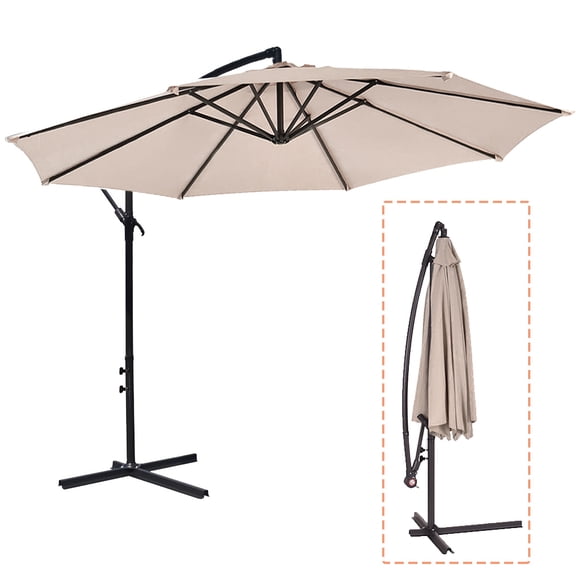 Offset Hanging Umbrella Outdoor Market Umbrella，10'