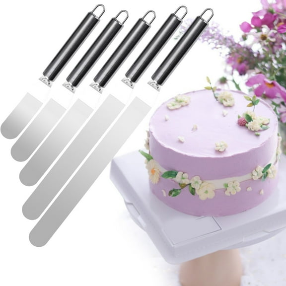 Offset Icing Spatula | Stainless Steel Blade | Cake Decorating Tool | Angled Non-Slip Wood Handle | Spreads, Smooths, Cuts | 44.5cm | 1 Piece | Multiuse Kitchen Utensil