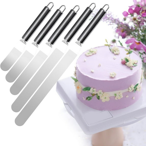 Offset Icing Spatula | Stainless Steel Blade | Cake Decorating Tool | Angled Non-Slip Wood Handle | Spreads, Smooths, Cuts | 44.5cm | 1 Piece | Multiuse Kitchen Utensil
