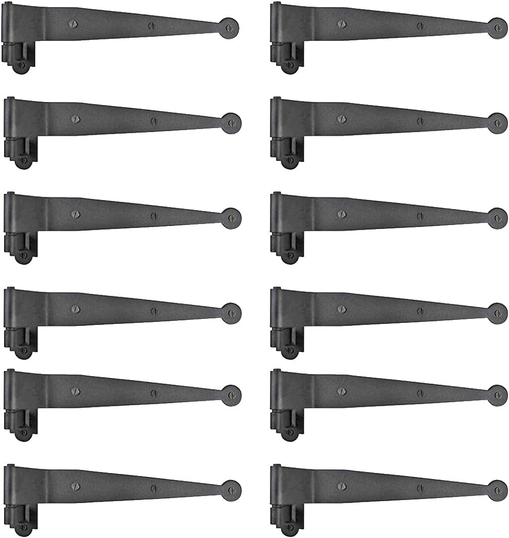 Offset Lift Off Pintle Strap Hinge 11 3/4 in. Black Wrought Iron 2.5 in