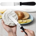 thumbnail image 1 of Offset Spatula, Cake Spatula, Metal Spatula, Angled Icing Spatula Set Stainless Steel Frosting Spatulas with Ergonomic Non-Slip Handles Food-Grade Cake Decorating Tools Black 1Pcs, 1 of 9