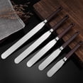 thumbnail image 1 of Offset Spatula Set Stainless Steel Cake Icing Spatula | Cake Scraper | Baking Decorating Icing Spreader | Angled Blade | Silvery Wood Handle | 1 Pc | 17.52in, 1 of 6