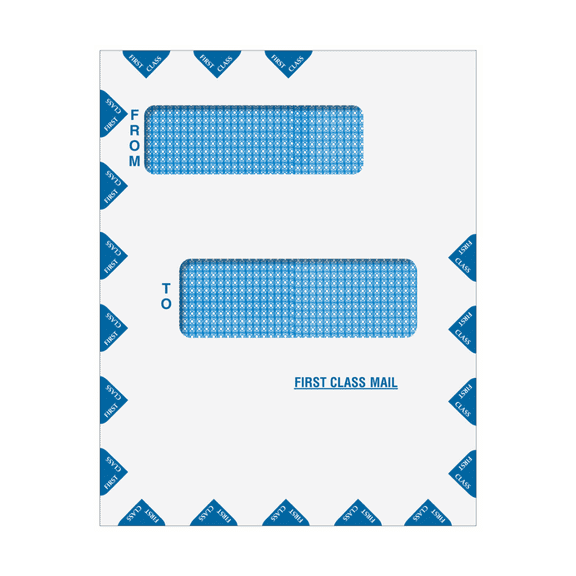 Offset Window First Class Mail Envelope Peel & Close, 100 Count