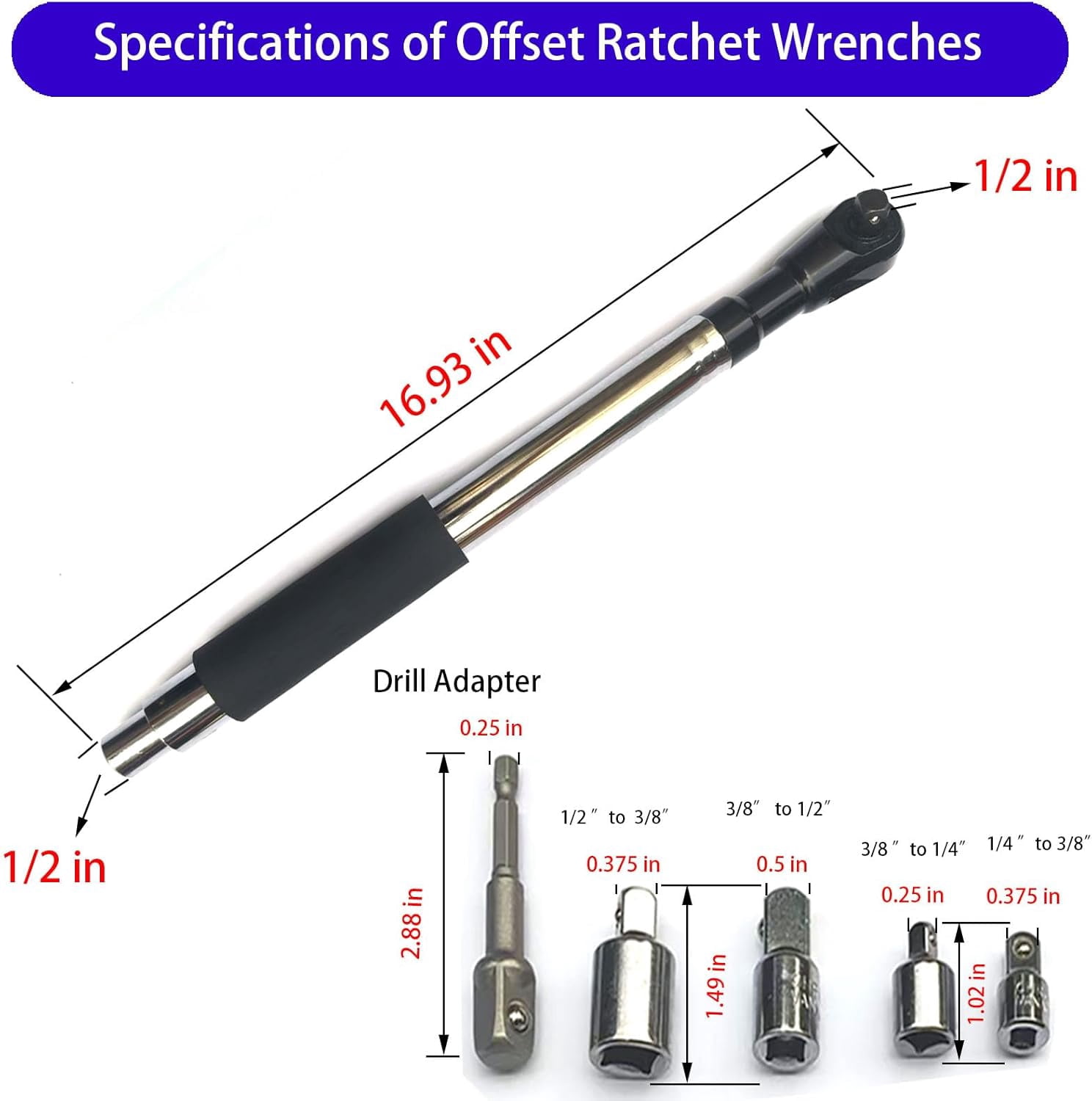 Offset Wrench Extender - 1/2