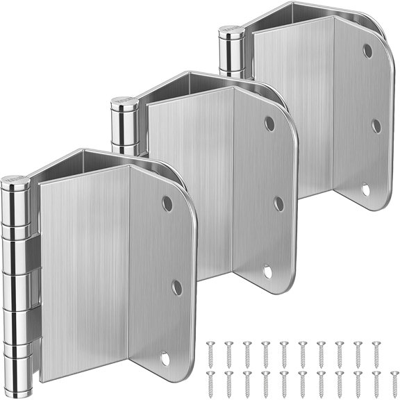 Offset door hinges, 3.5-inch swing clear hinges, 5/8-inch radius ball bearing door hinges, 2-inch door widening, smooth and easy installation, nickel-plated, 3-pack