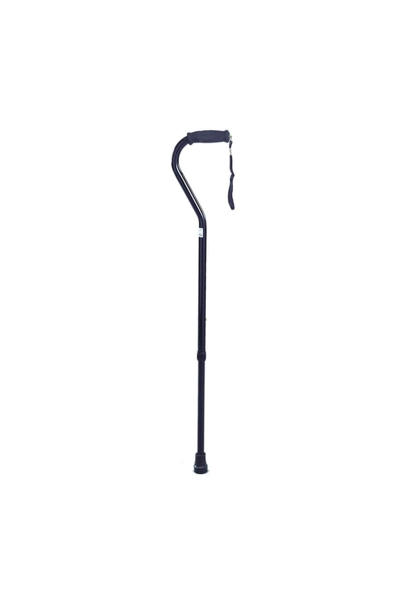 Offset handle adjustable aluminum cane, bronze, 1 ea