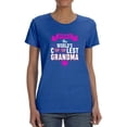 thumbnail image 1 of Oficially The World's Coolest Grandma Women Royal Blue T-Shirt, Female Medium, 1 of 4