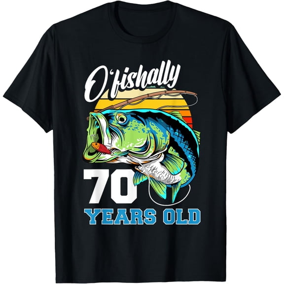 Ofishally Seventy Years Old Fisherman T-Shirt