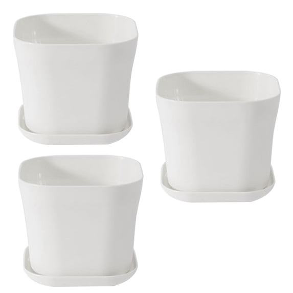 Ofnadksllin Independence Day 7" x 5.9" Rectangular White Ceramic Plant Planter with Drainage Holes