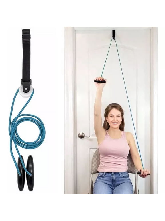 Shoulder Pulley Over The Door Physical Therapy System, Exercise Pulley for Physical Therapy-Blue