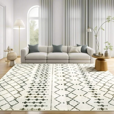 Ofoor Area Rugs for Living Room 8'x10' Washable Rugs Foldable Nonslip Bedroom Rugs Retro Large Area Rug Modern for Home Decor