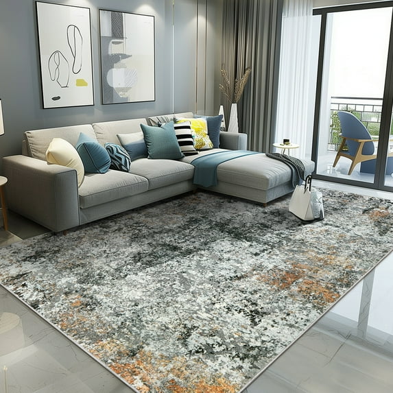 Ofoor Area Rugs for Living Room 9'x12' Washable Rugs Retro Large Area Rug Modern for Home Decor Foldable Nonslip Bedroom Rugs