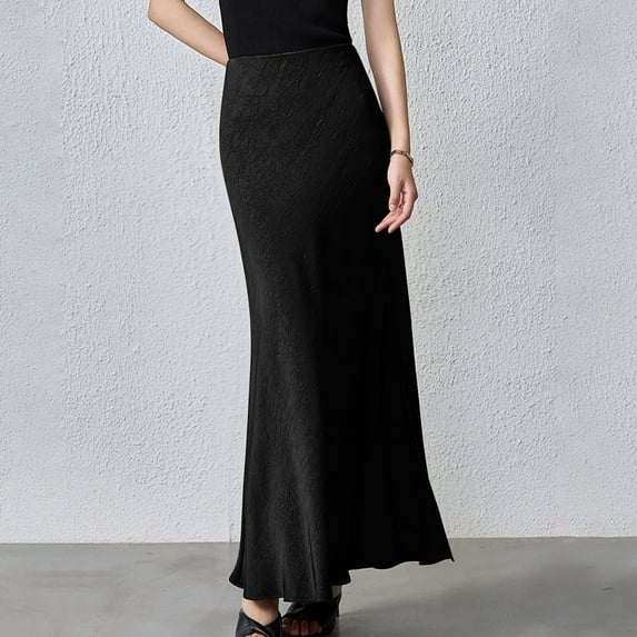 Ofreoo Fall Fashion Women Casual Comfortable Solid ColorHigh WaistedSkirt Skirts for Women Deal for Days Holiday Decor