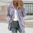 thumbnail image 1 of Ofreoo Fashion Woman Long Sleeve Turndown Collar Solid Zipper Pockets Blouse Causal Tops Coat Fall Tops for Women 2024 Deal of the Week, 1 of 1