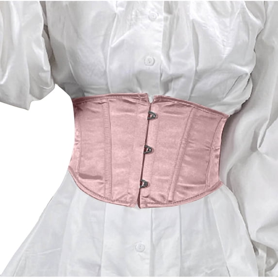 Ofreoo Fashion Women's Casual Solid Waist Tie Buckle Strap Straps Bodybody Shape Waist Trainer Zipper Top on Clearance