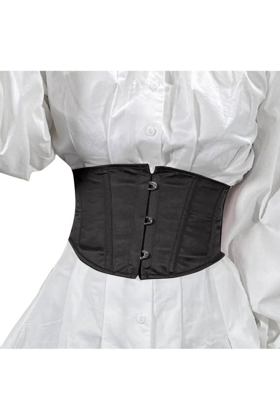 Fashion Women's Casual Solid Waist Tie Buckle Strap Straps Bodybody Shape Waist Trainer Zipper Top on Clearance