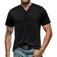 thumbnail image 1 of Ofreoo Men Casual Fashion Solid Round Neck Pullover T-Shirt Short Sleeve Tops Men’s Classic Fit Shirt, 1 of 7