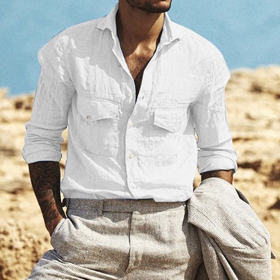 Ofreoo Men Casual Fashion V-neck Sleeve Pullover Breathable Shirt Blouse Tops Essentials Hoodie Deal of the Week