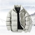 thumbnail image 1 of Ofreoo Men Winter Casual Solid Turndown Collar Zipper Pockets Long Sleeve CoatJacket, 1 of 8