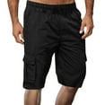 thumbnail image 1 of Ofreoo Men's Casual Summer Short Pants Solid Knee Length Cargo Multi Pockets Short Pants on Clearance, 1 of 5