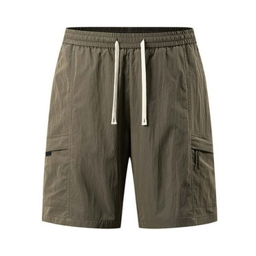 Ofreoo Men's Casual Summer Solid Color Short Pants Loose and Comfortable Motion Straight-leg Work Clothes Shorts on Clearance