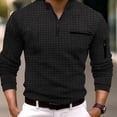 thumbnail image 1 of Ofreoo Men's Fashion Fallow Plaid Zipper Sport Long-Sleeved Stand-Up Collar Top/Shirt Essentials Hoodie Deal of the Week, 1 of 9