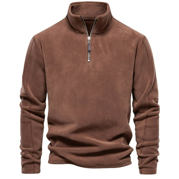 Ofreoo Men's Fleece Hoodie Stand Up Collar Half Zip Long Sleeve Stand Up Collar Top/Shirt Essentials Hoodie Deal of the Week