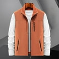 thumbnail image 1 of Ofreoo Men's Thin Workwear Solid Color Stand Collar Sleeveless Jacket Tank TopsWork Vest for Men Family Gifts, 1 of 4