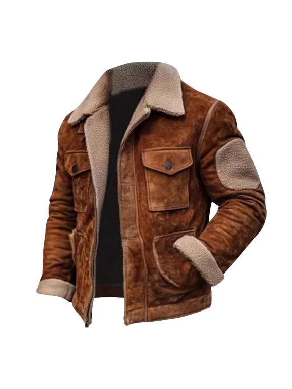Men's Vintage Fashion Casual OutdoorWork Bag Thick Long-sleeved Hooded Casual Coat/jacket Up to 40% off Fashion Brands