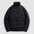 thumbnail image 1 of Ofreoo Men's Winter Solid Color Stand Collar Down Jacket Zipper Cardigan Pocket Long Sleeve Padded Jacket Coat, 1 of 9