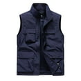 thumbnail image 1 of Ofreoo Men's Work Clothes Jacket Solid Color Stand Collar Multiple Pockets Outdoor Sports Photography Casual CoatVest for Men Deal for Days Holiday Decor, 1 of 4