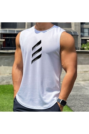 Men's and Big Men's Tri Blend Tank Top Casual Mesh Round Neck Pullover Sports Sleeveless Blouse Great Gifts for Less