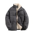 thumbnail image 1 of Ofreoo MenFashion Solid Color Stand CollarLong Sleeves Hoodless Zipper Casual Coat Christmas Gift, 1 of 4
