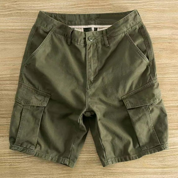 Ofreoo Mens Shorts Stretch Camouflage Below The Knee Shorts for Men Belted Cargo Long Shorts with Pocket on Clearance